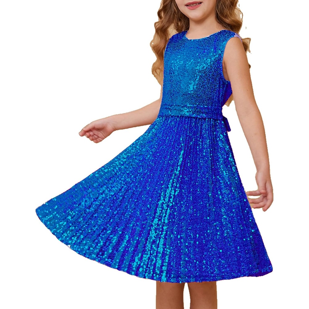 image:imageGRACE KARIN Girls Fancy Sparkly Sequin Formal Party Dance Dress 614Royal Blue