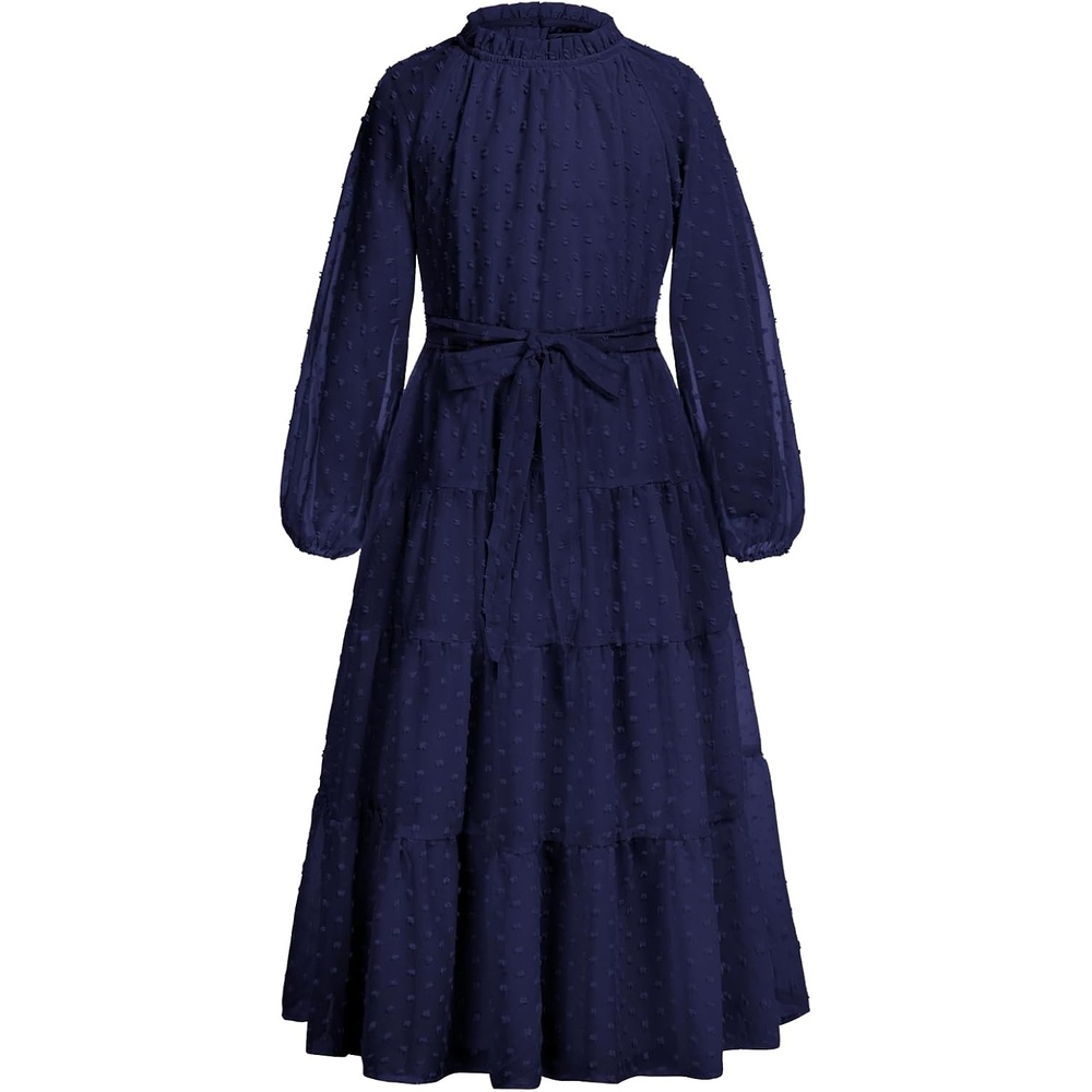 image:imageGRACE KARIN Girls Long Sleeve Dress Fall Aline Flowy Maxi Dresses 514YNavy Blue