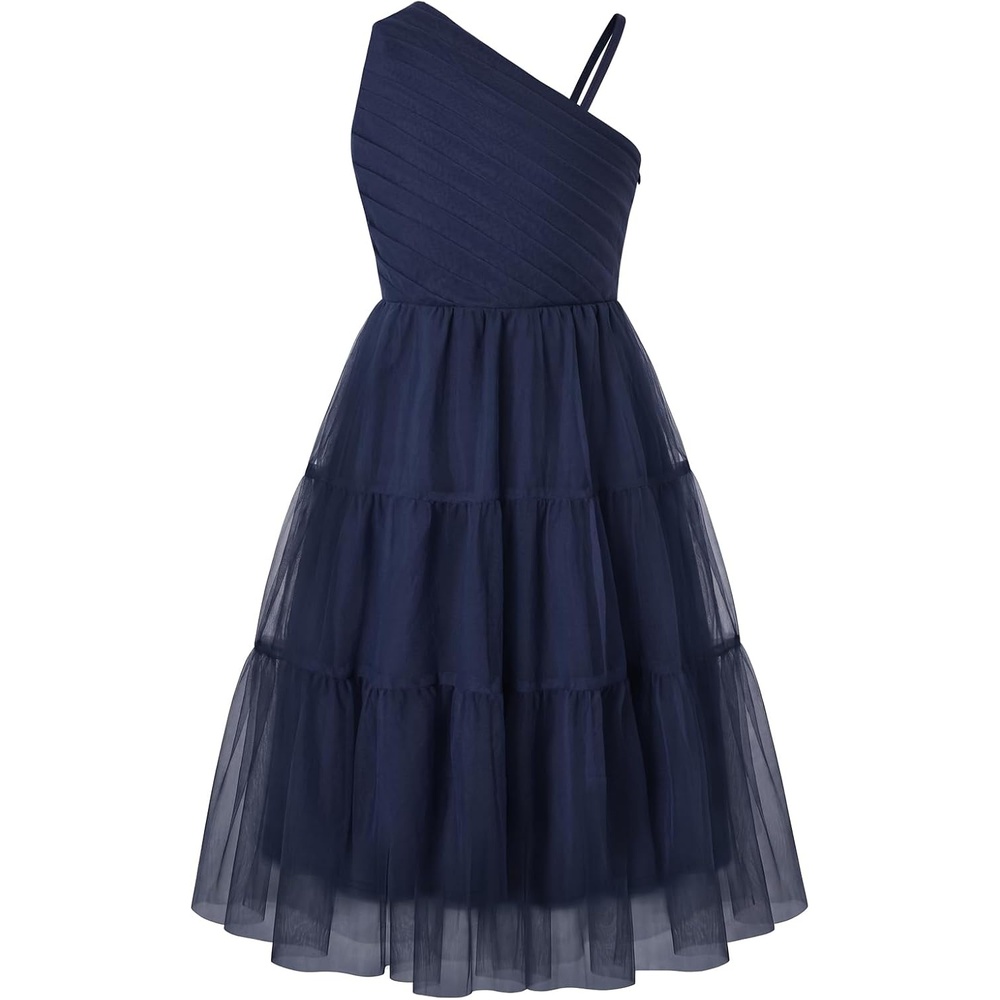 image:imageGRACE KARIN Girls Maxi Flower Christmas Formal Party Tulle Prom Dress 714Navy
