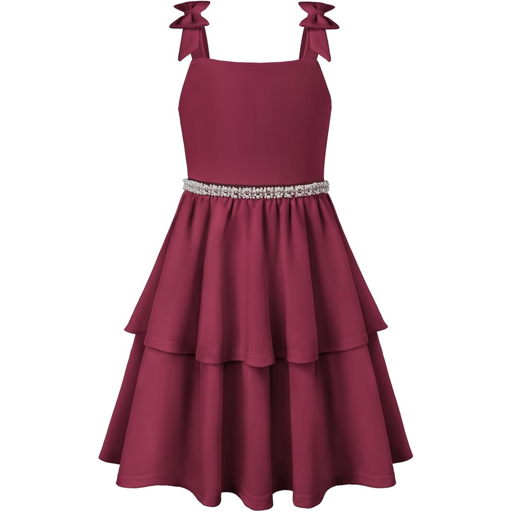 image:imageGRACE KARIN Girls Party Dress Birthday Sparkly Semi Formal Dresses 614YBurgundy