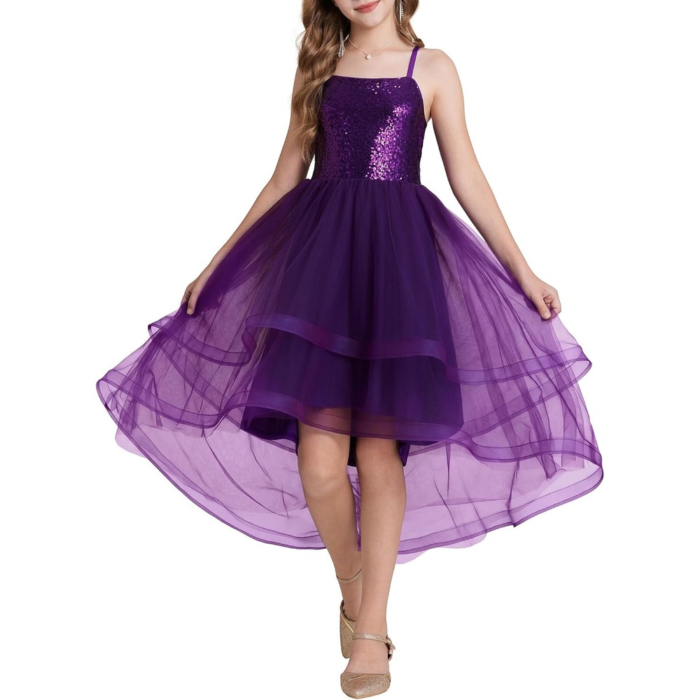 image:imageGRACE KARIN Girls Party Formal Christmas Dance Birthday Sequin Dresses 716Deep Purple