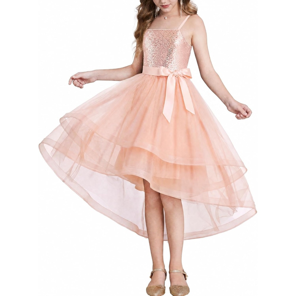 image:imageGRACE KARIN Girls Party Formal Christmas Dance Birthday Sequin Dresses 716Gold