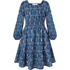 Navy Blue Floral Print