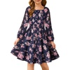Navy Blue Flower