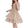 Beige Brown Floral