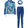 Blue and Orange Leaf Print