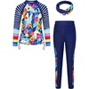 Navy Background With Vibrant Blooms