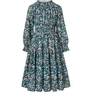 GRACE KARIN Girls Long Sleeve Fall Floral Dresses with Pocket 6-14 Years(Green)
