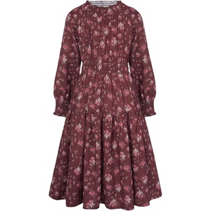 GRACE KARIN Girls Long Sleeve Fall Floral Dresses with Pocket 6-14 Years(Red)