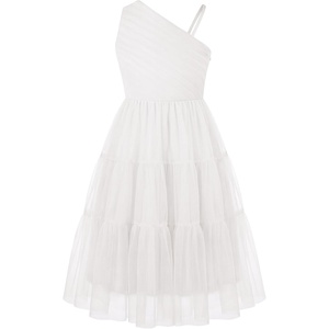 GRACE KARIN Girls Maxi Flower Christmas Formal Party Tulle Prom Dress 7-14(White)