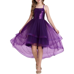 GRACE KARIN Girls Party Formal Christmas Dance Birthday Sequin Dresses 7-16(Deep Purple)