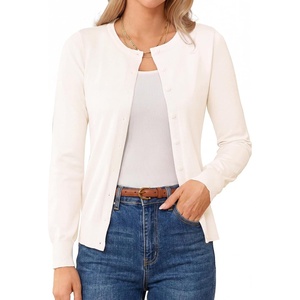GRACE KARIN Knit Cardigan Sweaters for Women Lightweight Fall Outfits 2026(Cream)