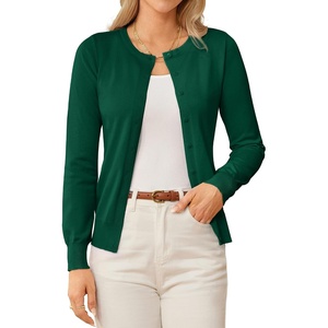 GRACE KARIN Knit Cardigan Sweaters for Women Lightweight Fall Outfits 2026(Dark Green)