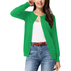 GRACE KARIN Knit Cardigan Sweaters for Women Lightweight Fall Outfits 2026(Green)