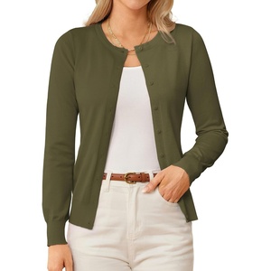 GRACE KARIN Knit Cardigan Sweaters for Women Lightweight Fall Outfits 2026(Olive Green)