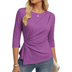 GRACE KARIN Women’s Summer Peplum Tops, Dressy Casual Shirt(Purple)