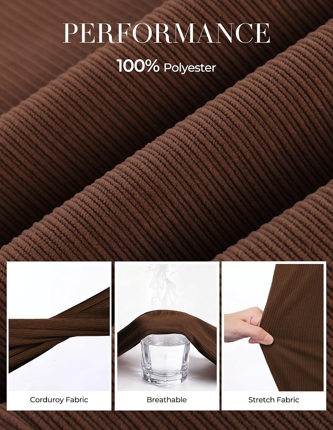 image:imageGRACE KARIN Casual Corduroy Pants for Women 2026 Pencil TrousersDark Brown