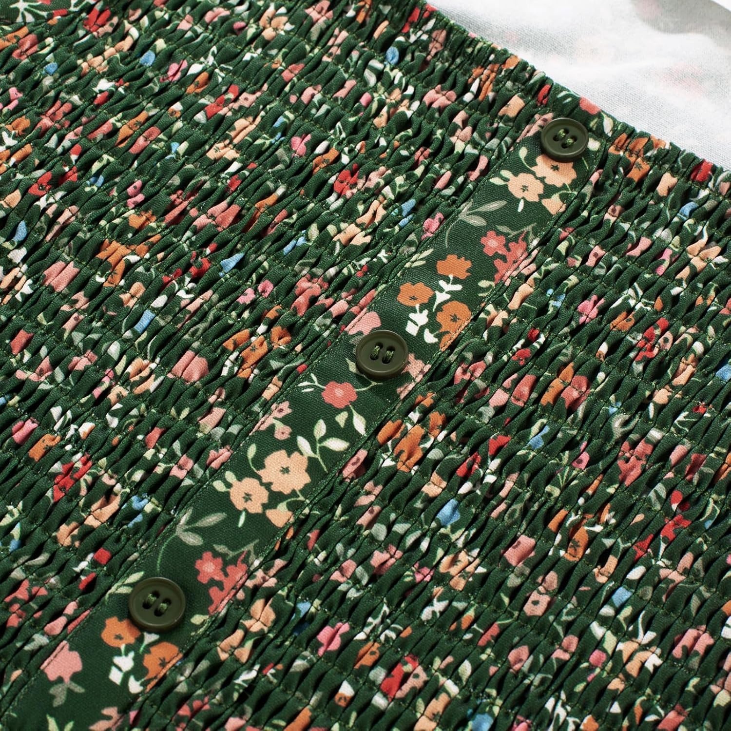 image:imageGRACE KARIN Girls Fall Long Sleeve Floral Christmas Teen Dress Size 614Green Floral