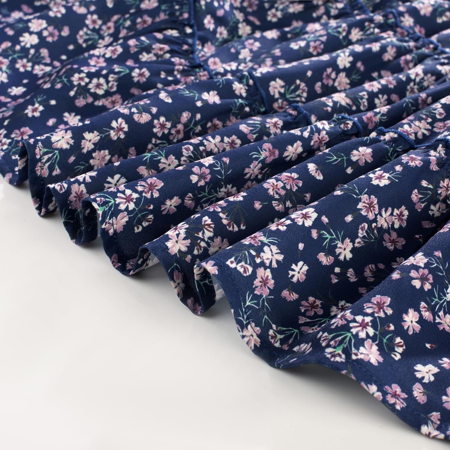 image:imageGRACE KARIN Girls Fall Long Sleeve Floral Christmas Teen Dress Size 614Navy Blue Floral