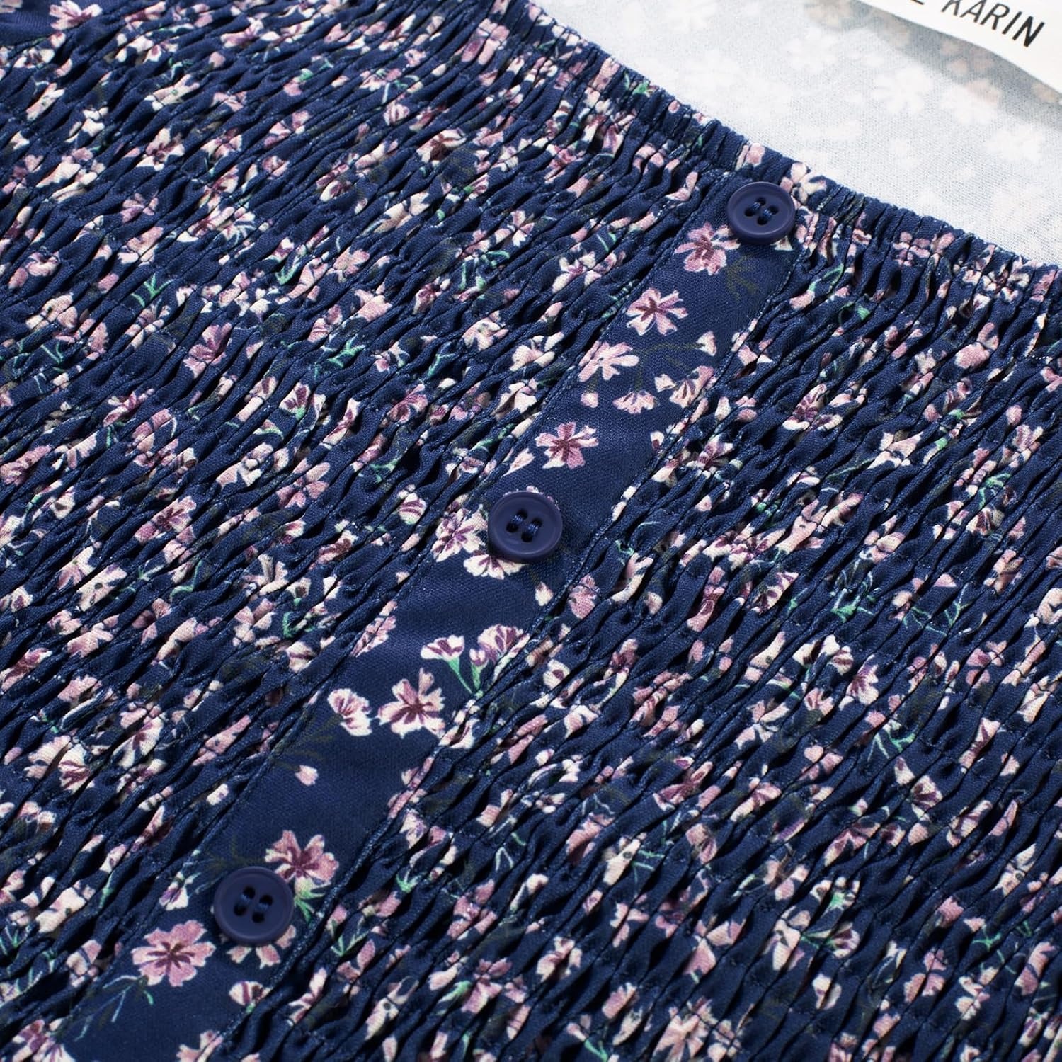 image:imageGRACE KARIN Girls Fall Long Sleeve Floral Christmas Teen Dress Size 614Navy Blue Floral