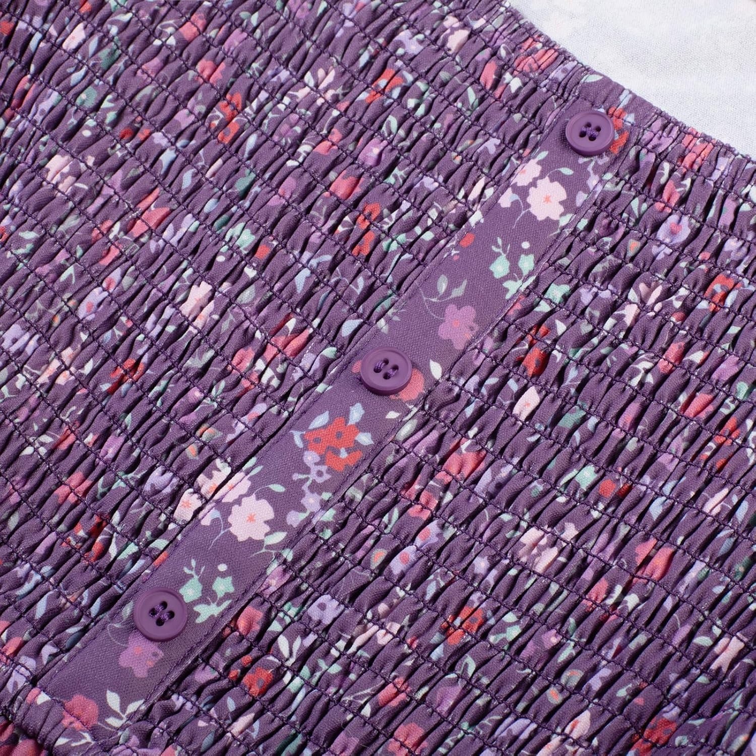 image:imageGRACE KARIN Girls Fall Long Sleeve Floral Christmas Teen Dress Size 614Purple Floral