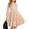 Cream Orange Floral