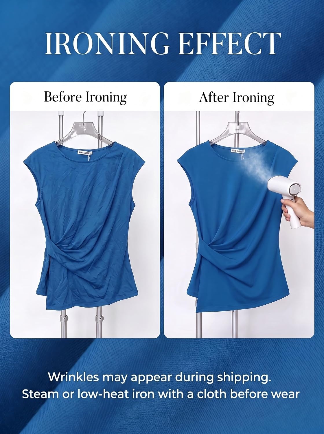 image:imageGRACE KARIN Womens 2026 Summer Tops Dressy Peplum ShirtDeep Blue