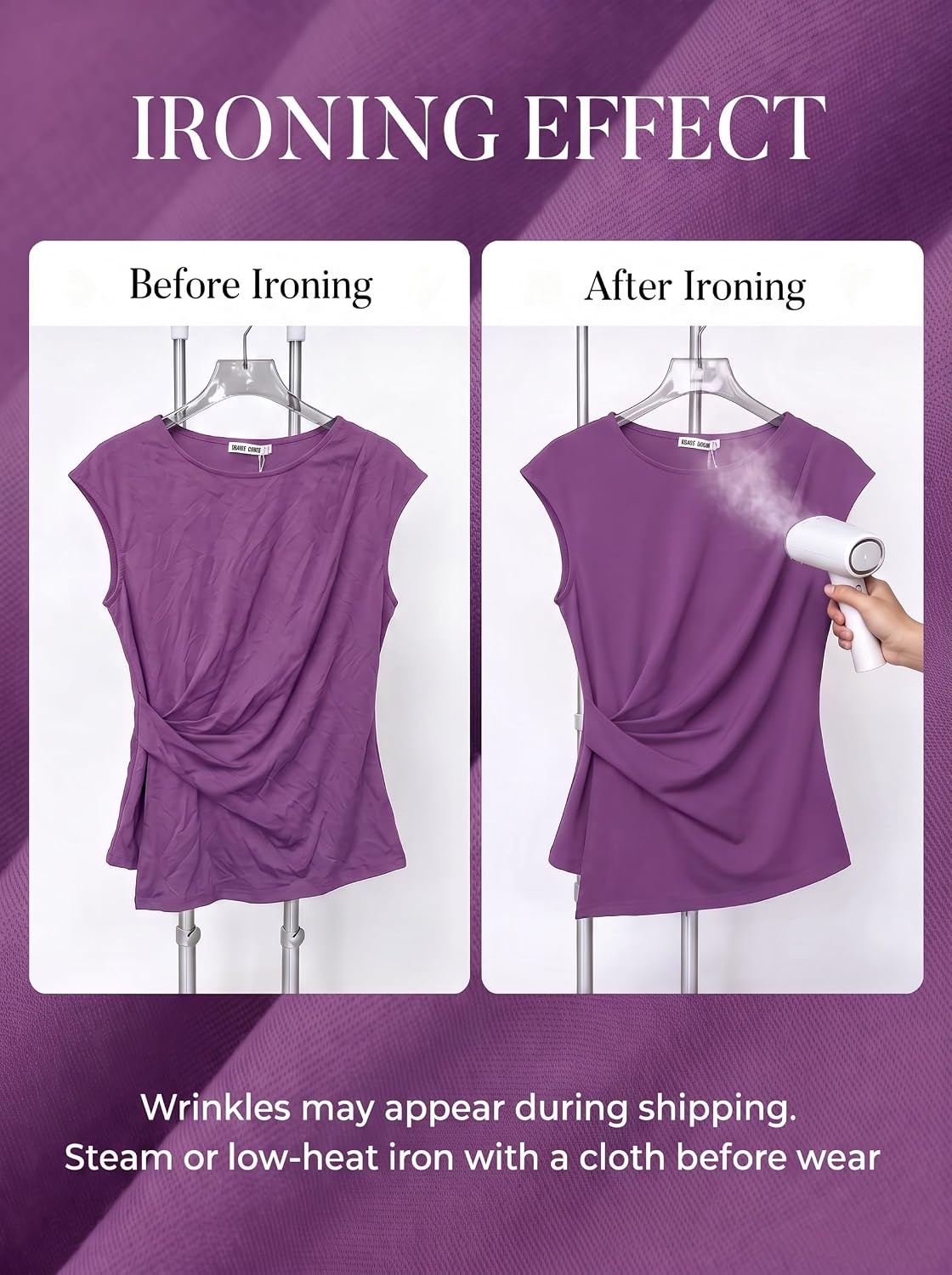 image:imageGRACE KARIN Womens 2026 Summer Tops Dressy Peplum ShirtDeep Purple