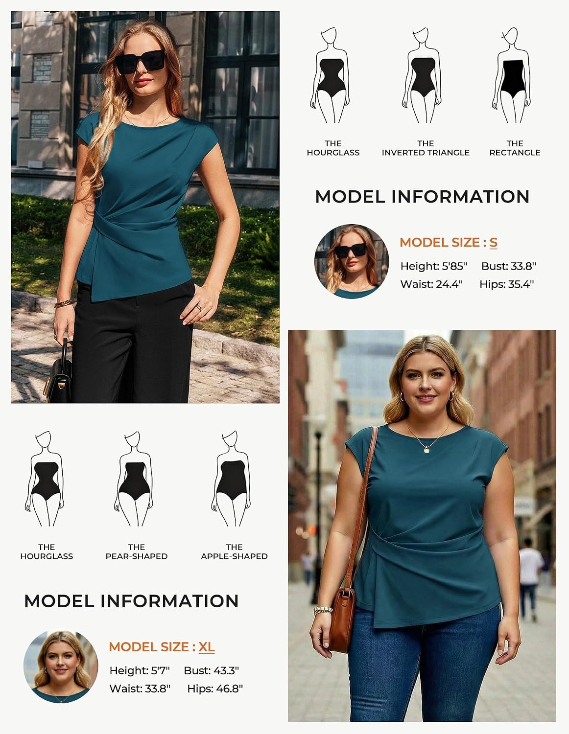 image:imageGRACE KARIN Womens 2026 Summer Tops Dressy Peplum ShirtPeacock Blue