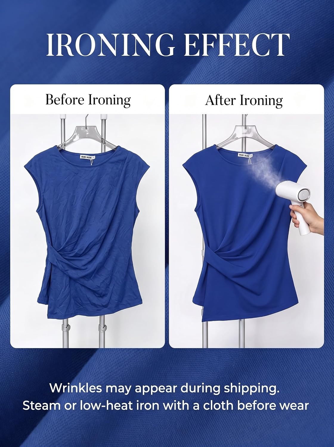 image:imageGRACE KARIN Womens 2026 Summer Tops Dressy Peplum ShirtRoyal Blue
