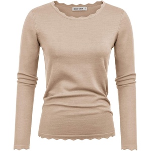 GRACE KARIN Long Sleeve Fall Sweaters for Women Trendy Business Casual Tops(Khaki)