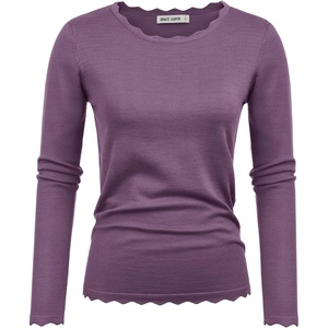 GRACE KARIN Long Sleeve Fall Sweaters for Women Trendy Business Casual Tops(Purple)