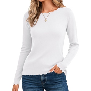 GRACE KARIN Long Sleeve Fall Sweaters for Women Trendy Business Casual Tops(White)
