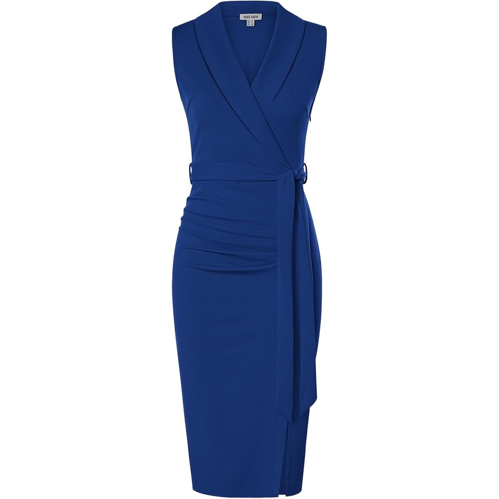 image:imageGRACE KARIN Womens Wear to Work Bodycon Sleeveless DressesRoyal Blue