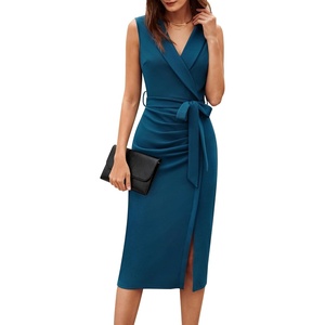 GRACE KARIN Women’s Wear to Work Bodycon Sleeveless Dresses(Peacock Blue)