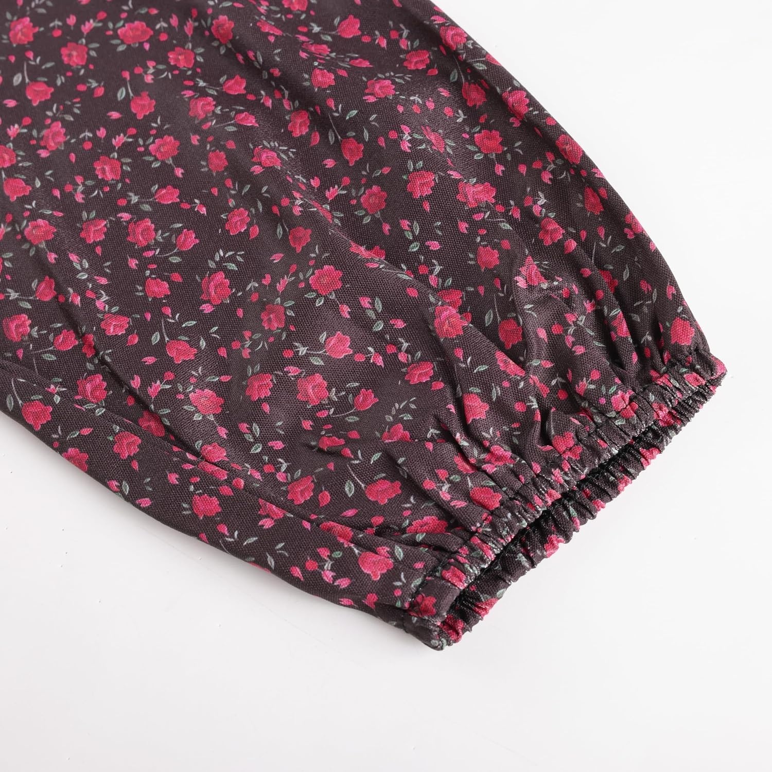 image:imageGRACE KARIN Womens VNeck ALine Knee Length Dress with PocketsBlack Pink Floral