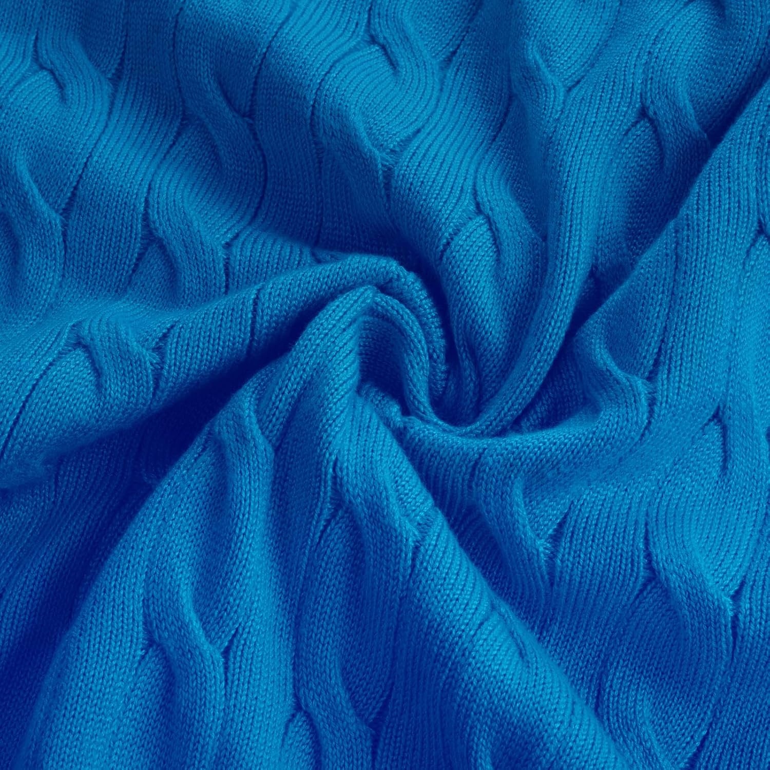image:imageGRACE KARIN Cable Knit Cardigan Sweaters for Women Lightweight Fall OutfitsBright Blue