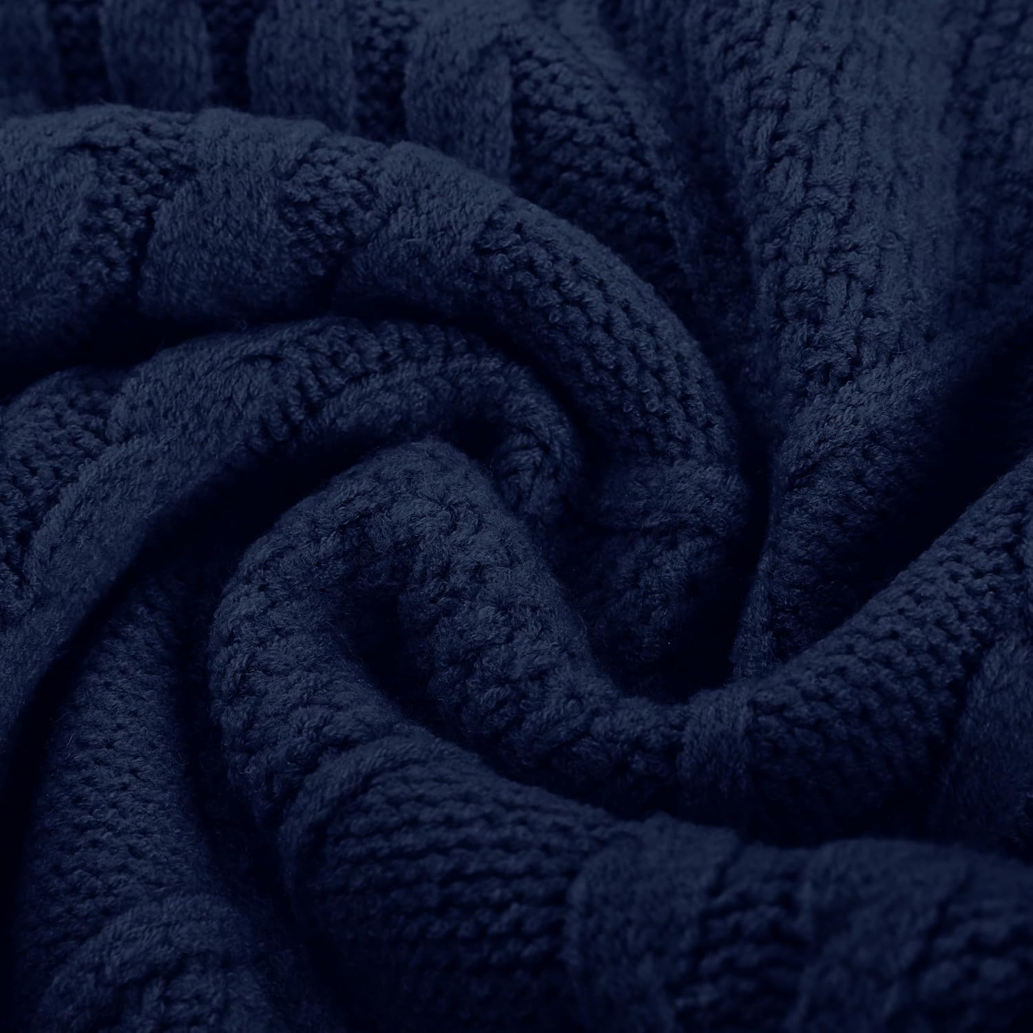 image:imageGRACE KARIN Cable Knit Sweater Women Crewneck Pullover TopsNavy