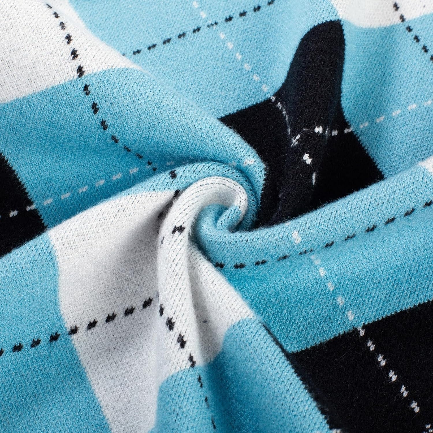 image:imageGRACE KARIN Cardigan Sweaters for Women Fall Argyle Sweater Preppy ClothesBlue White