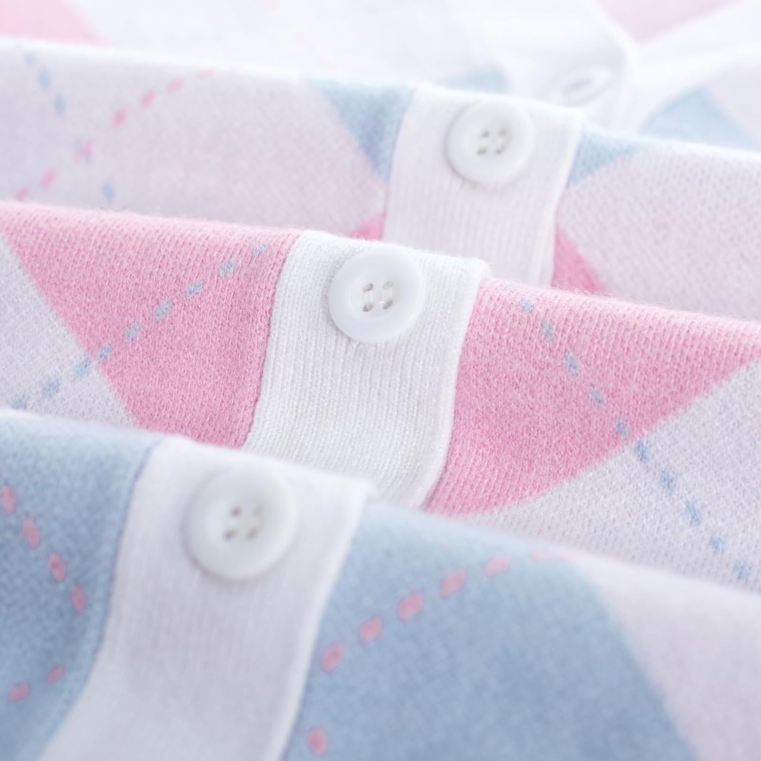image:imageGRACE KARIN Cardigan Sweaters for Women Fall Argyle Sweater Preppy ClothesLight Blue Pink