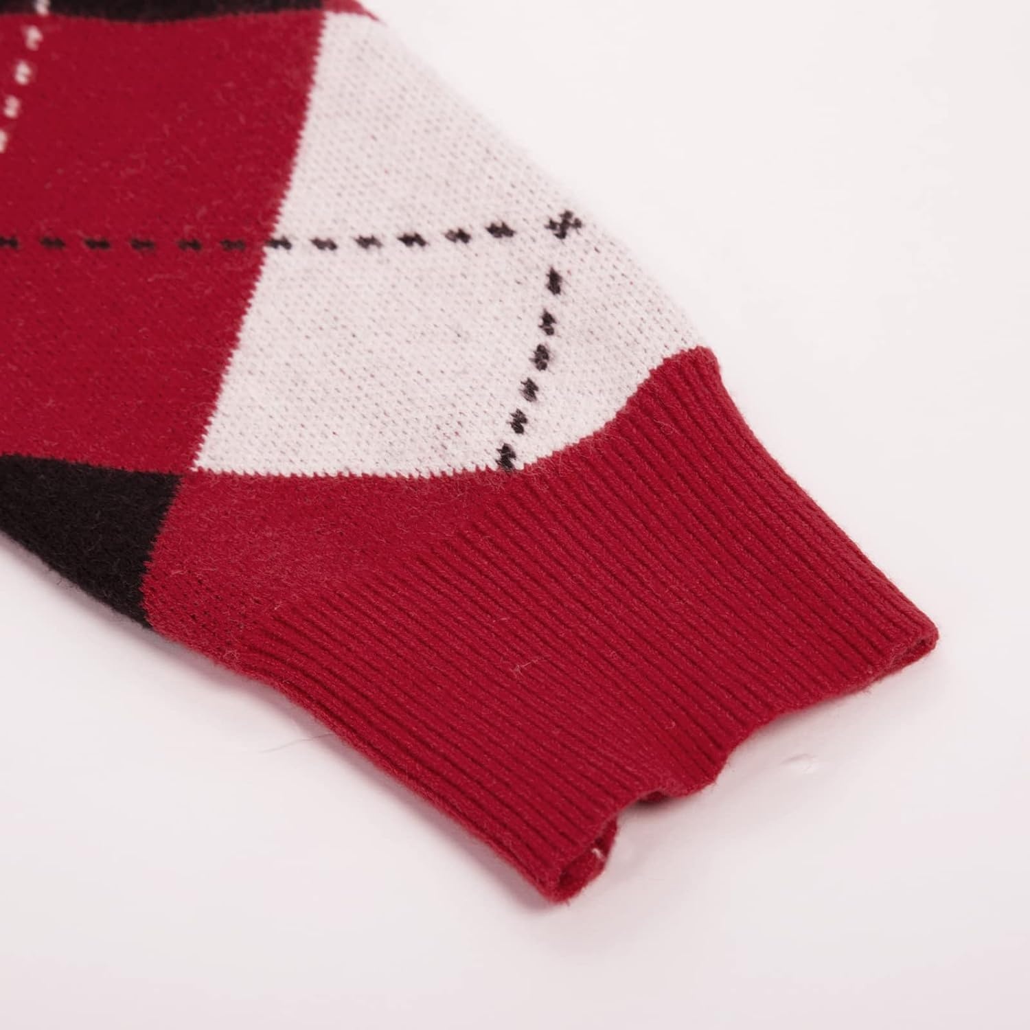 image:imageGRACE KARIN Cardigan Sweaters for Women Fall Argyle Sweater Preppy ClothesPlaid Deep Red