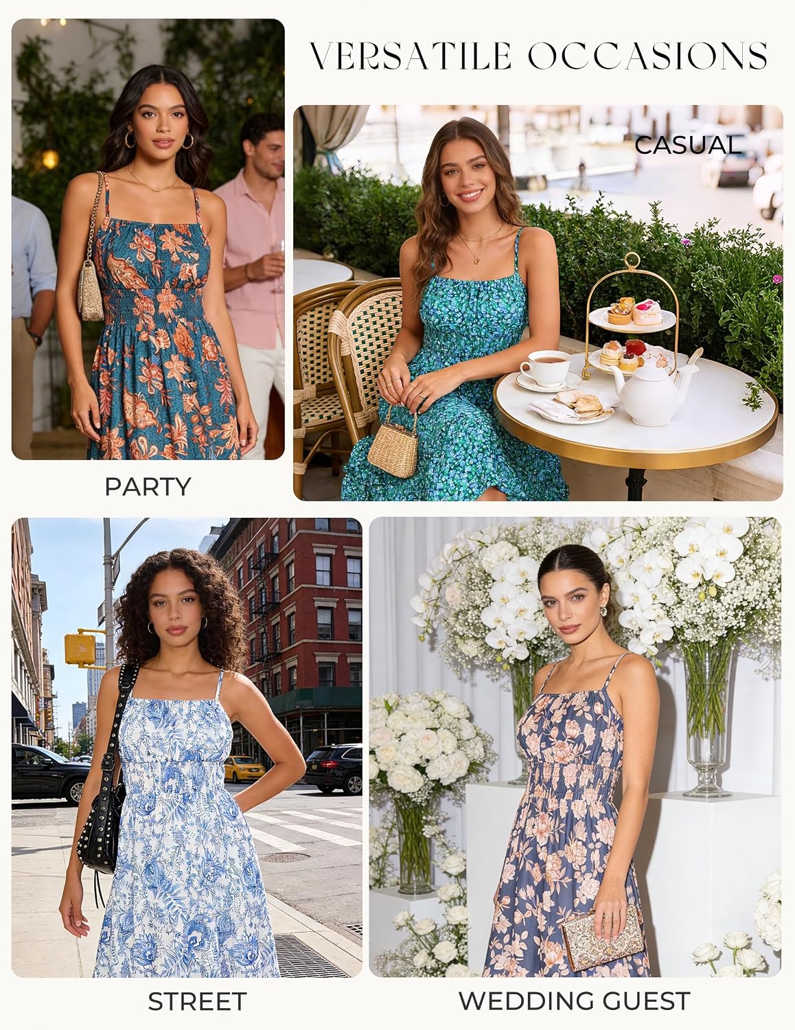 image:imageGRACE KARIN Summer Dresses for Women 2026 Vacation Boho Maxi SundressBlue White
