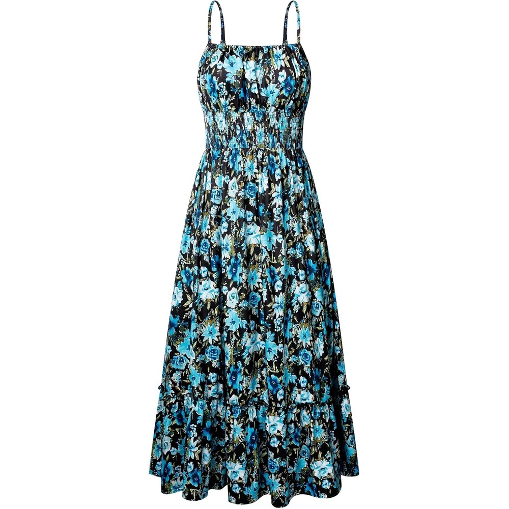 image:imageGRACE KARIN Summer Dresses for Women 2026 Vacation Boho Maxi SundressBlue Black