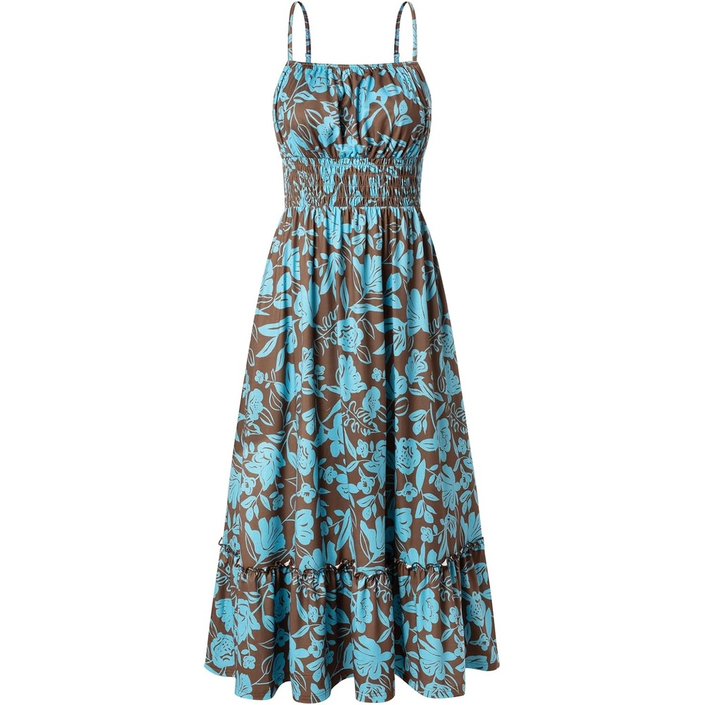 image:imageGRACE KARIN Summer Dresses for Women 2026 Vacation Boho Maxi SundressBrown Blue
