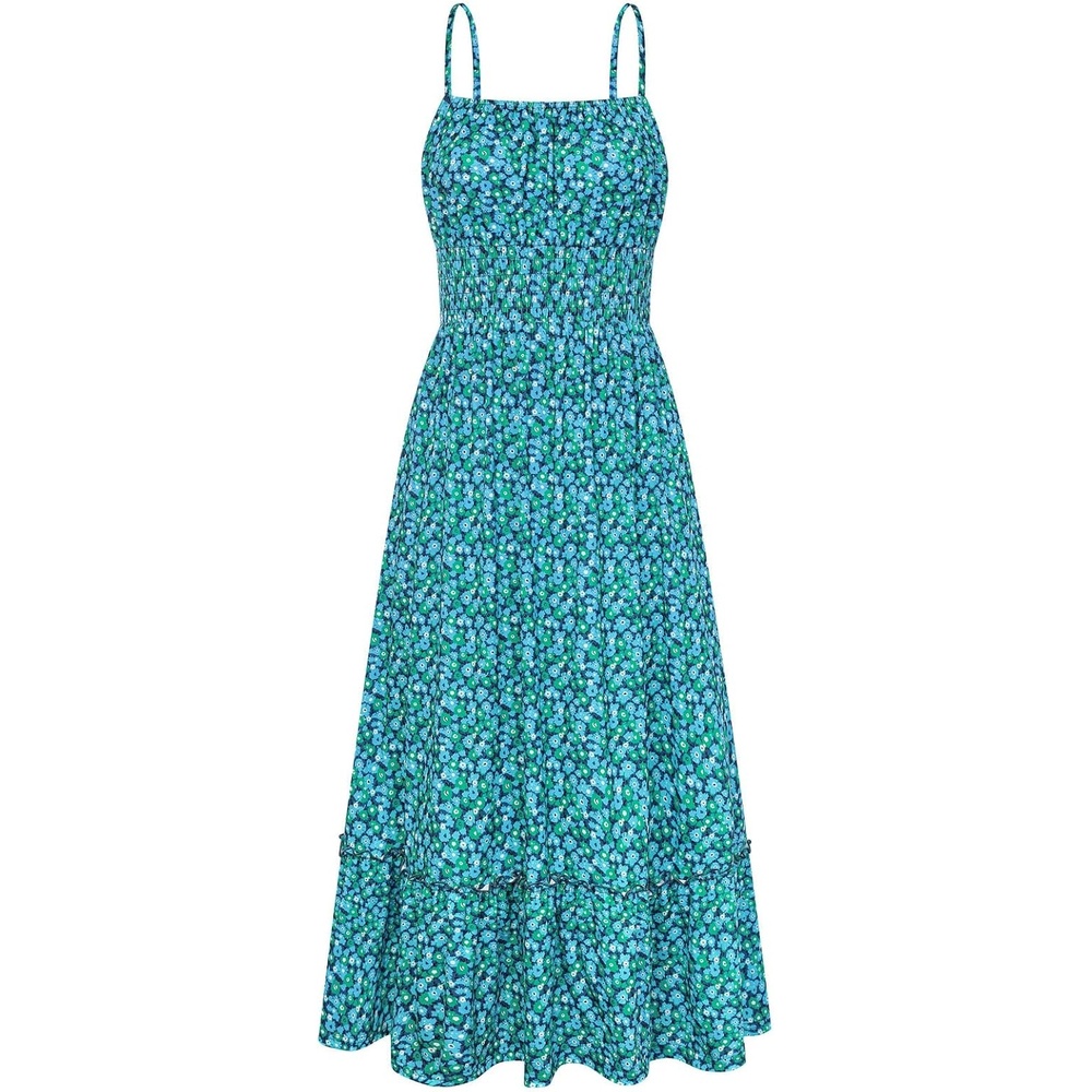 image:imageGRACE KARIN Summer Dresses for Women 2026 Vacation Boho Maxi SundressGreen Blue