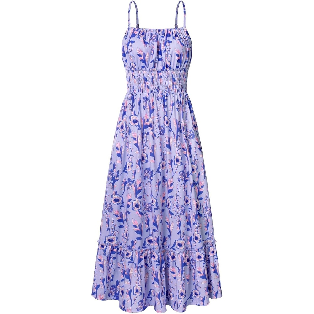 image:imageGRACE KARIN Summer Dresses for Women 2026 Vacation Boho Maxi SundressPurple Vine
