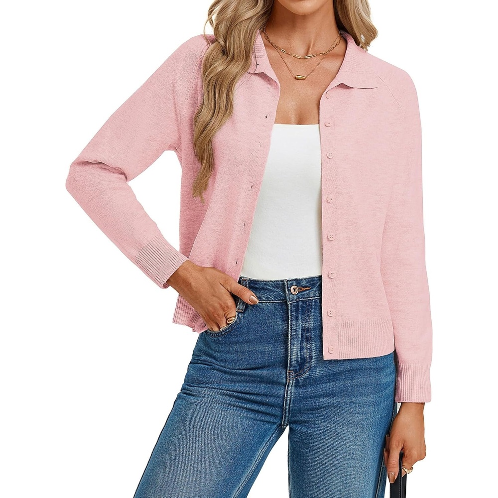 image:imageGRACE KARIN Women Lightweight Cardigan Sweaters Fall Teacher OutfitsPink