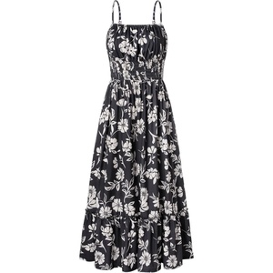 GRACE KARIN Summer Dresses for Women 2026 Vacation Boho Maxi Sundress(Black Vine)