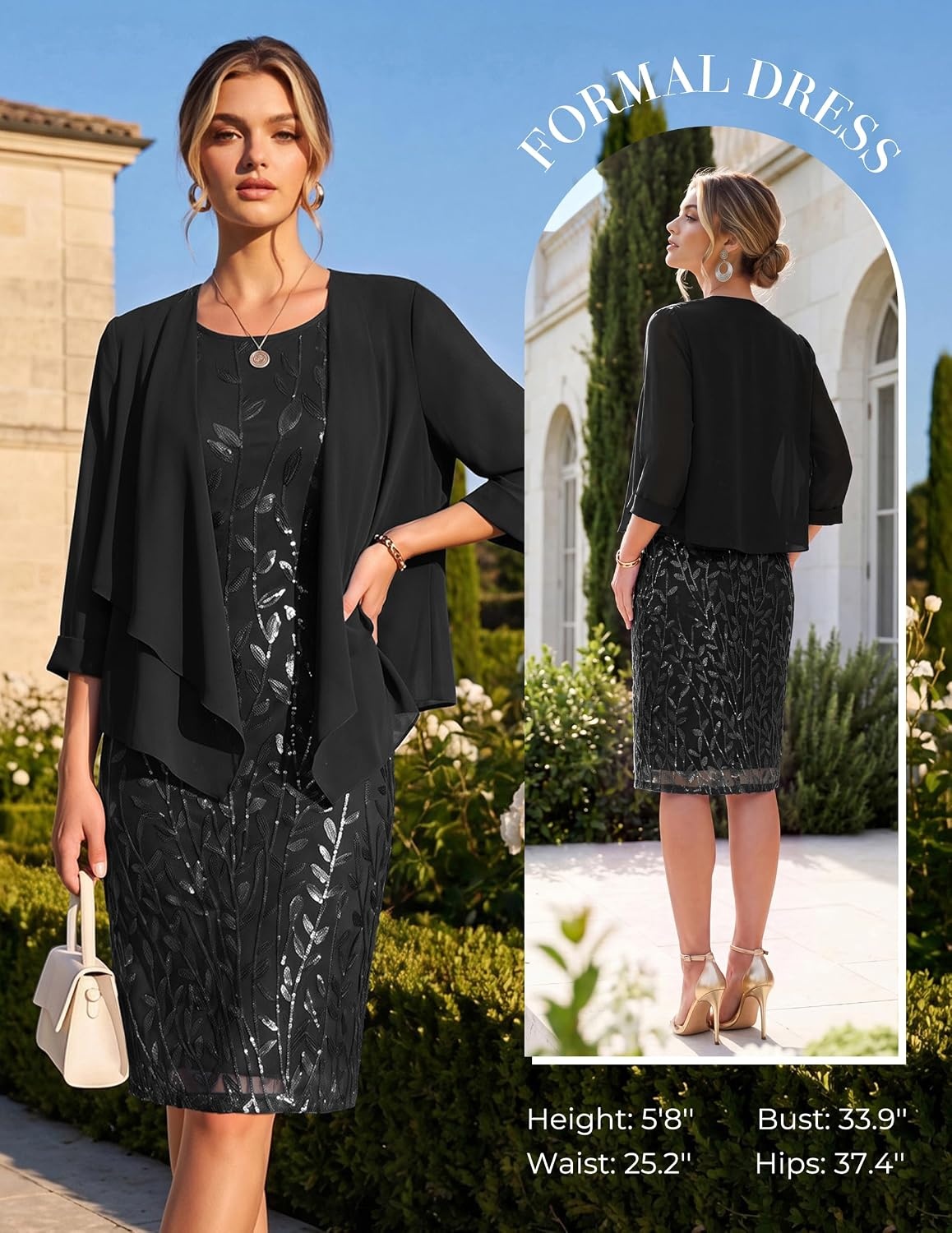 image:imageGRACE KARIN Mother of The Bride Groom Dresses Wedding Guest DressBlack