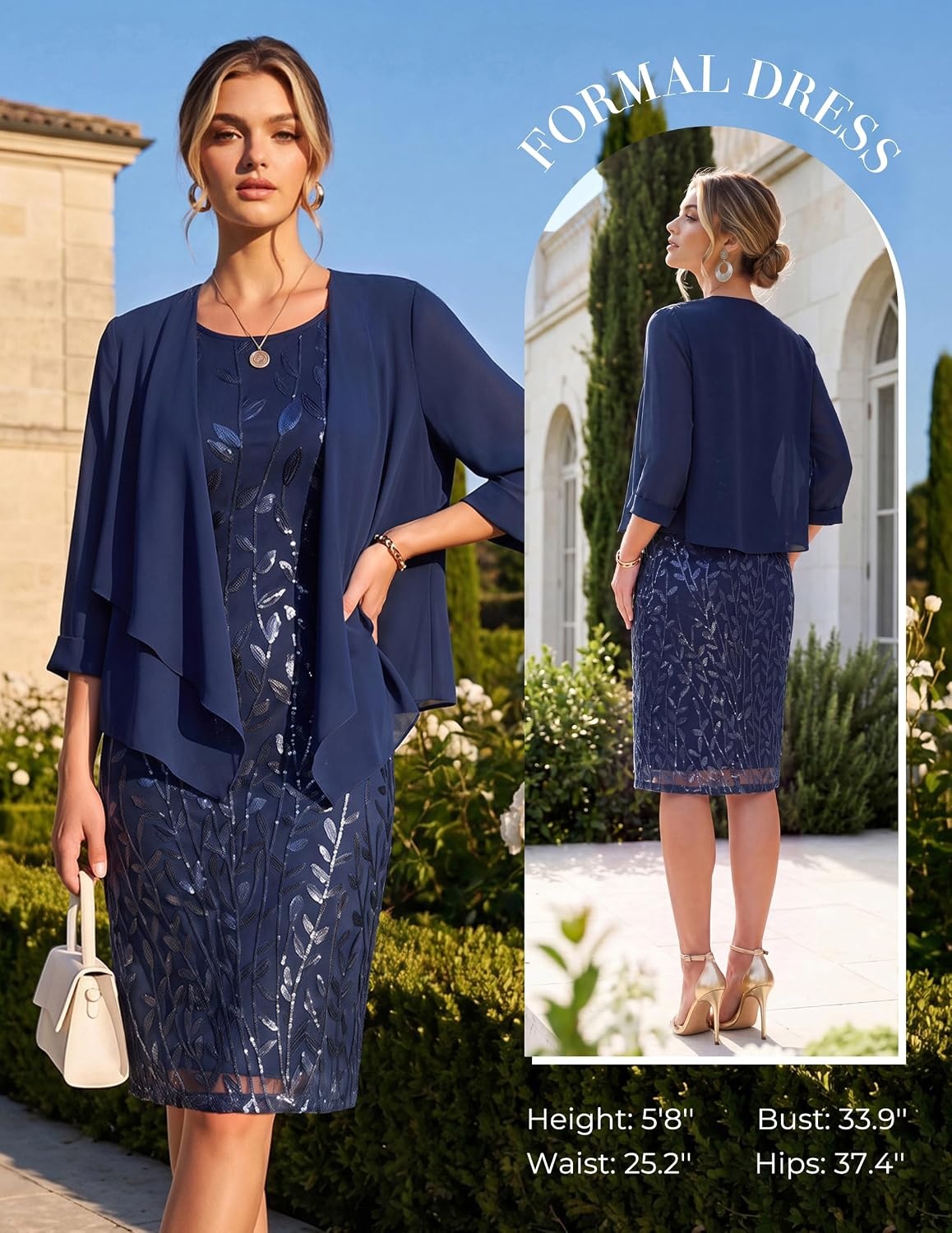 image:imageGRACE KARIN Mother of The Bride Groom Dresses Wedding Guest DressNavy Blue